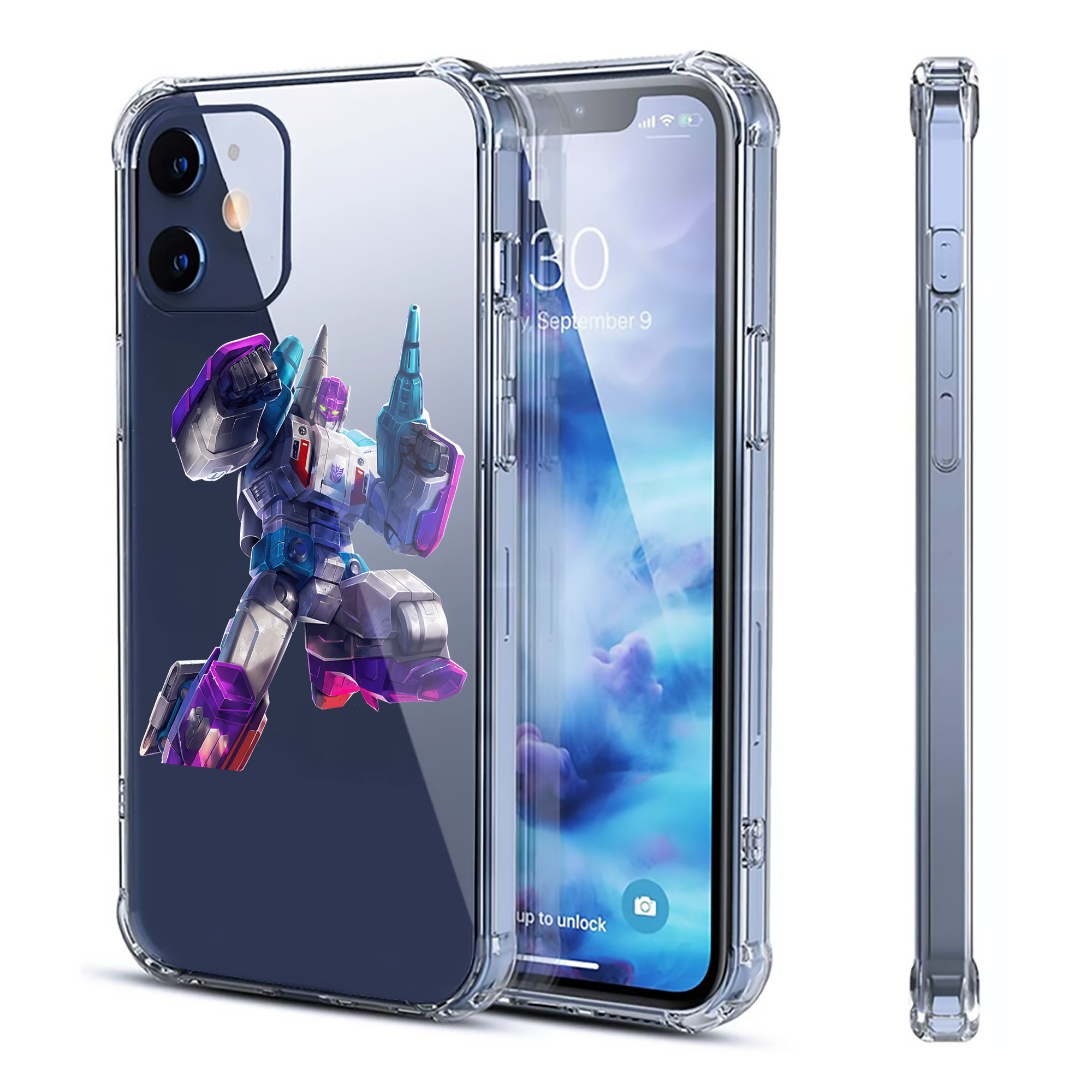 （画像用） Transformers トランスフォーマー 【iPhone 12シリーズ対応】透明スマホケース（クリアソフトケース）